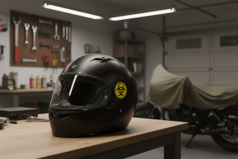 Hazard Symbol on Helmet
