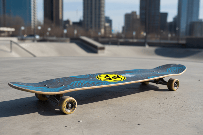 Hazard Symbol on Longboard
