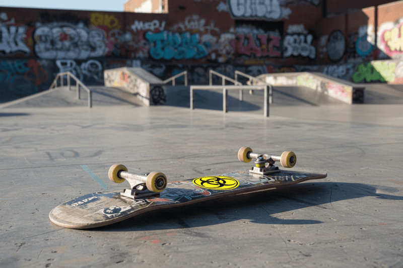Hazard Symbol on Skateboard