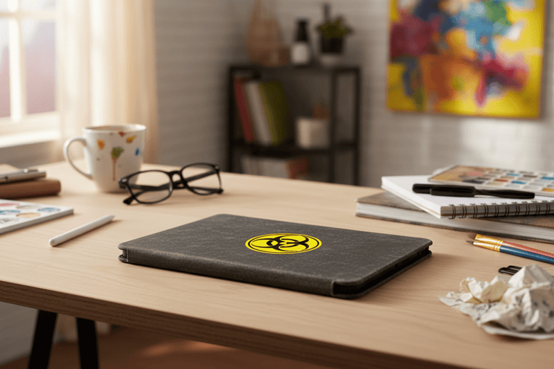 Hazard Symbol on Tablet