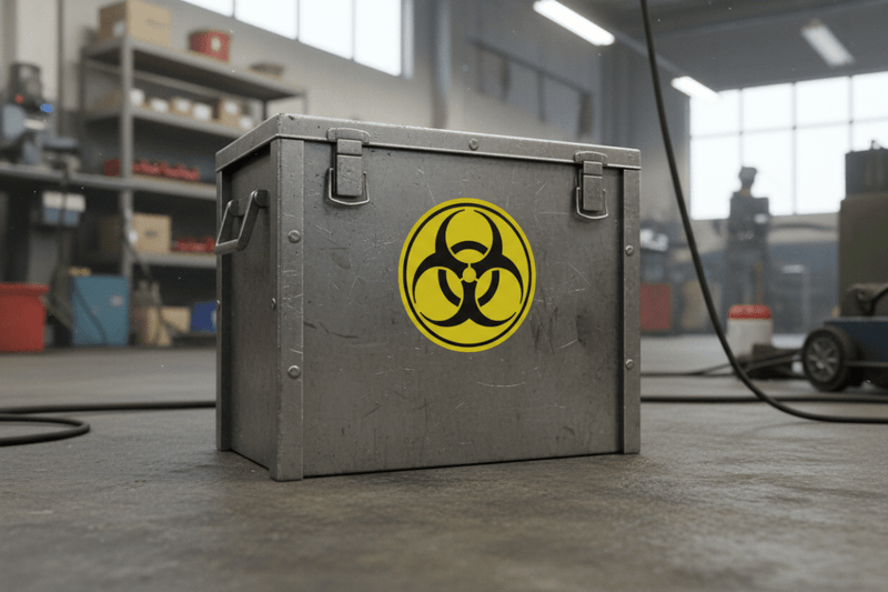 Hazard Symbol on Toolbox