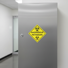 Load image into Gallery viewer, HAZMAT sticker on mechanical services cabinet
