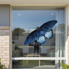 Load image into Gallery viewer, Home exterior window blue butterfly

