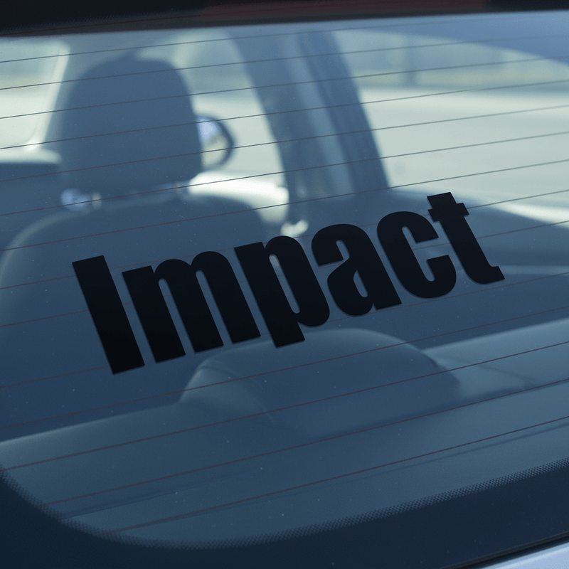 Impact on car window