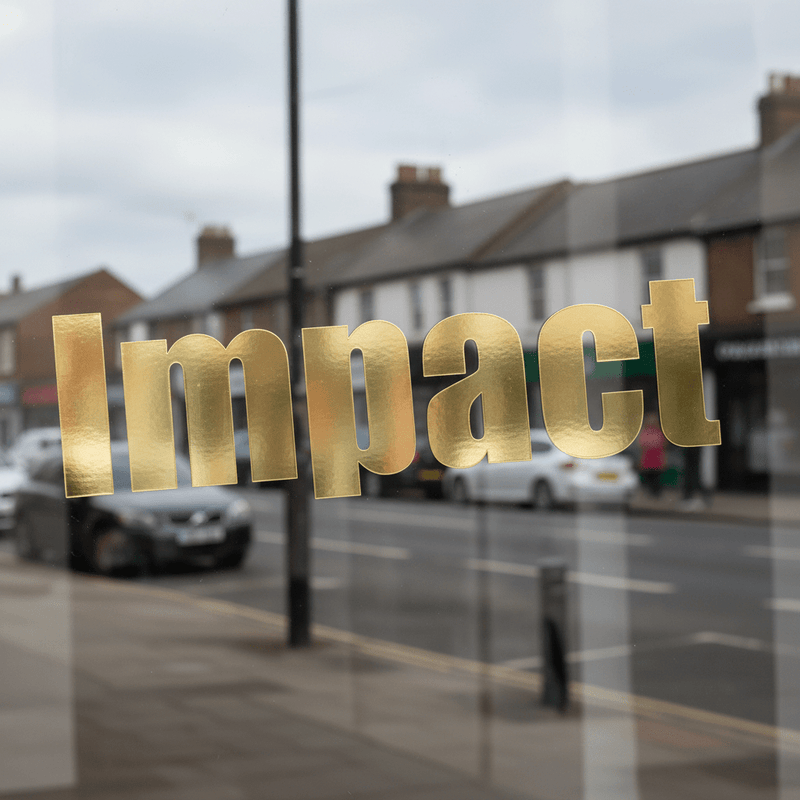 Impact on shop window