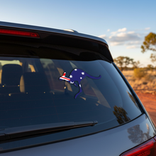 Load image into Gallery viewer, Kangaroo sticker on car window
