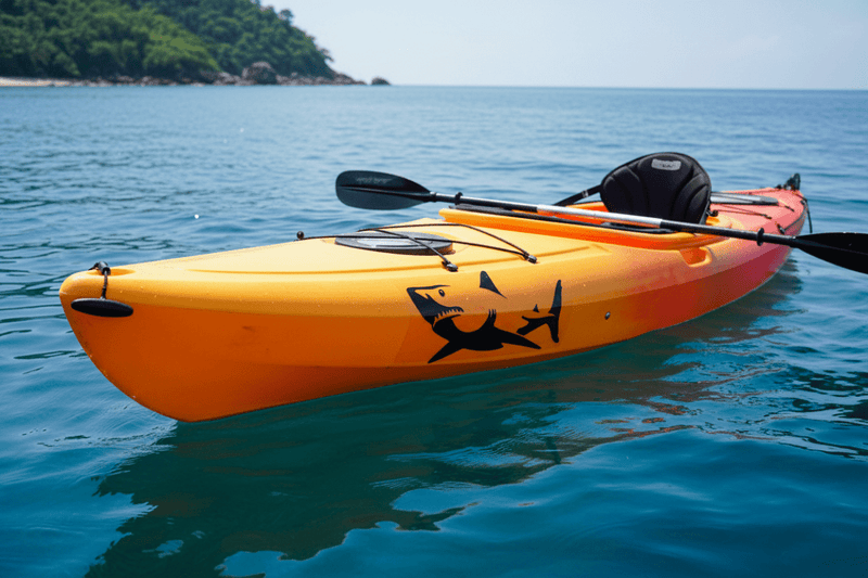 Kayak hull shark sticker 