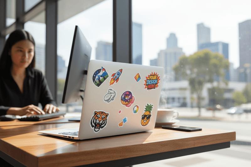 Laptop Branding of custom decal