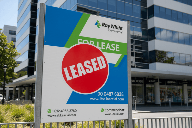 LEASED on Commercial Property Sign