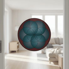 Load image into Gallery viewer, Life Mandala clear glass door sticker
