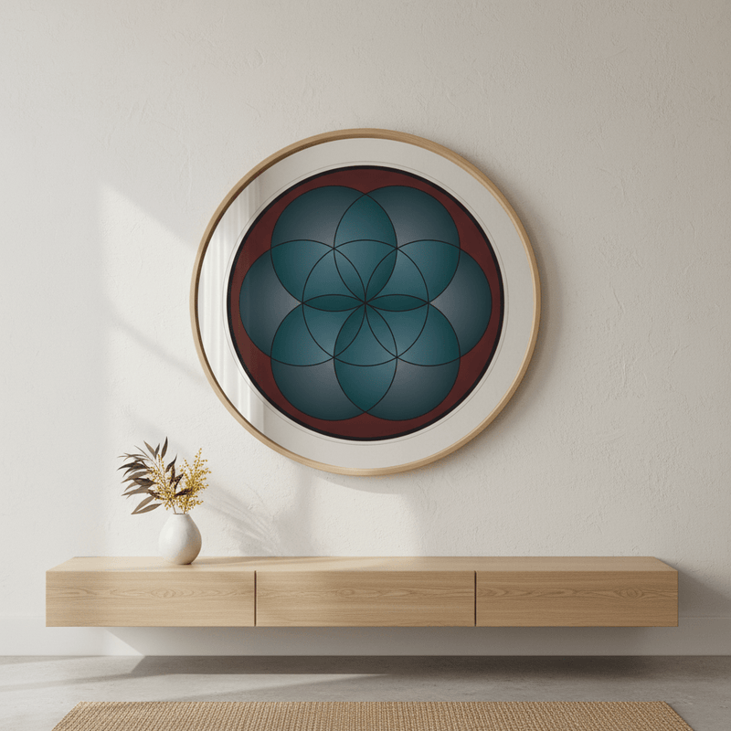 Life Mandala clear mirror sticker