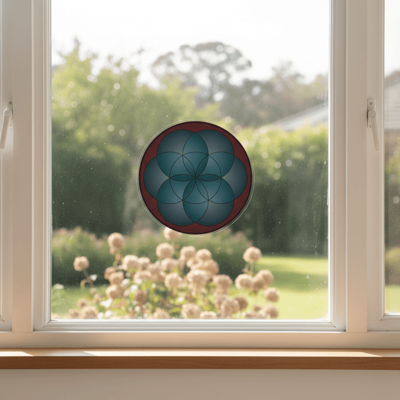 Life Mandala clear window sticker hero