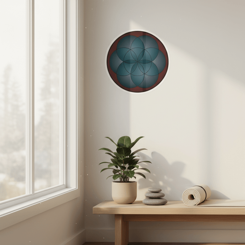 Life Mandala spiritual window sticker