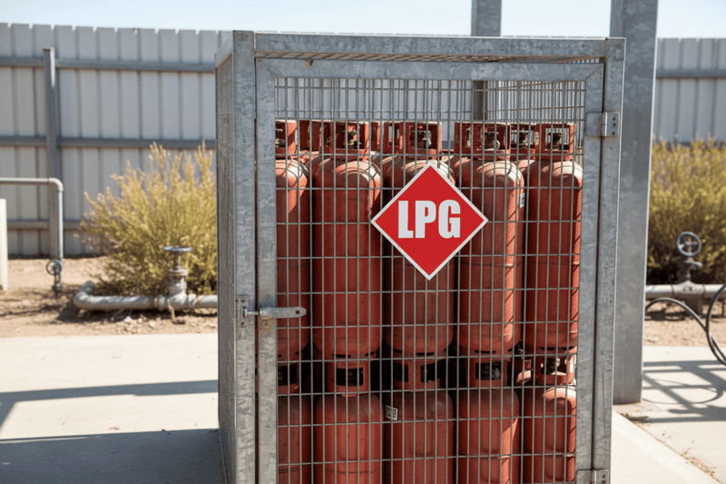 LPG on storage cage