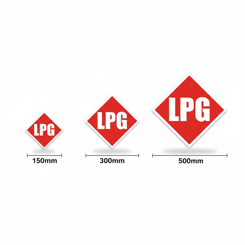 LPG size chart