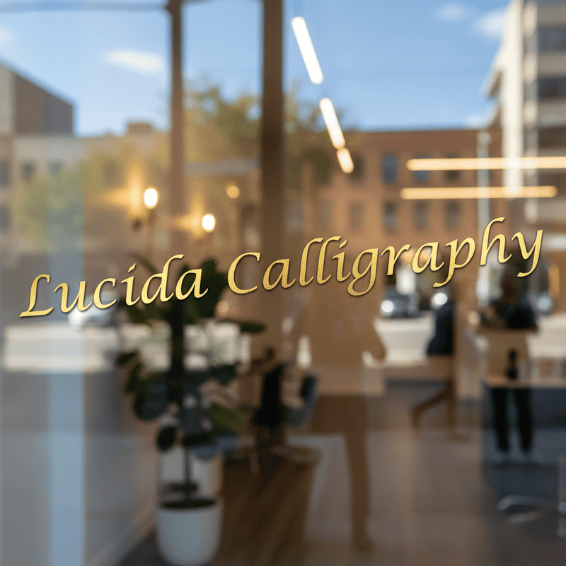 Lucida on salon window