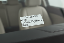 Load image into Gallery viewer, Macro close-up Tire Rotation &amp; Wheel Alignment Stickers
