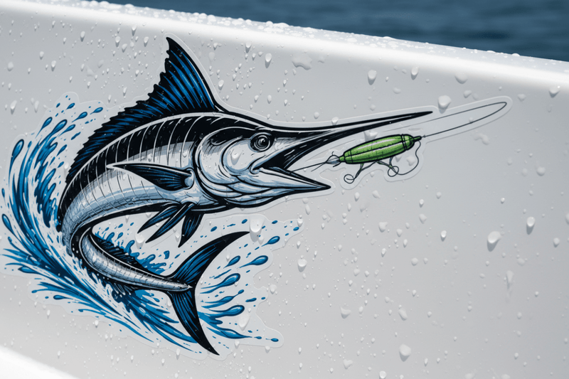 Marlin decal Close-Up – Bill Detail