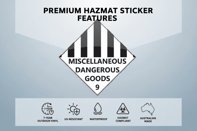 Material Quality & HAZMAT Compliance Graphic