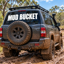 Load image into Gallery viewer, Mud Bucket name on car in Impact font
