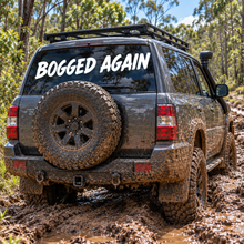 Load image into Gallery viewer, Name on car Sticker, Bogged Again concept
