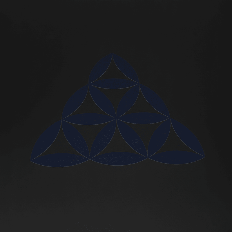 Navy blue Alien Sacred Geometry Sticker