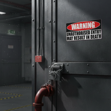 Load image into Gallery viewer, No Entry Authorised Personnel Only Sticker Hero Image
