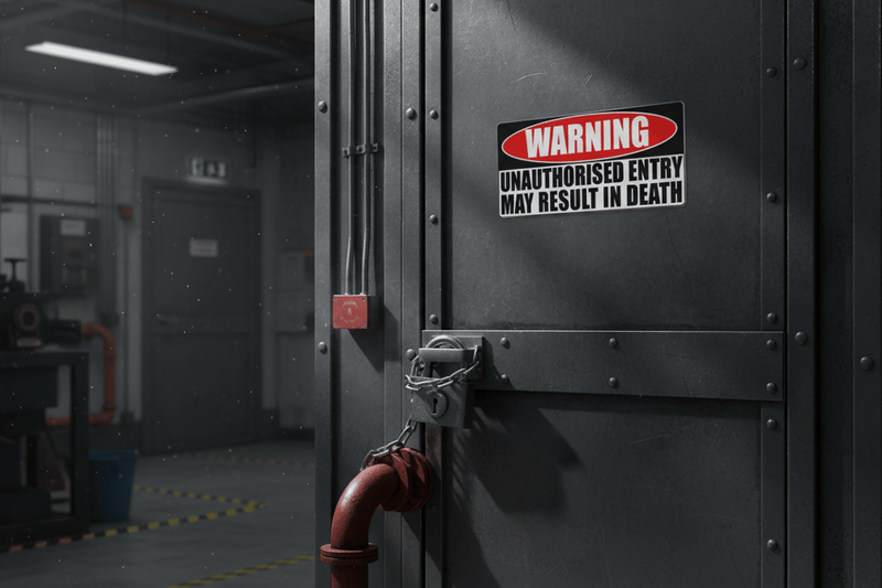 No Entry Authorised Personnel Only Sticker Hero Image