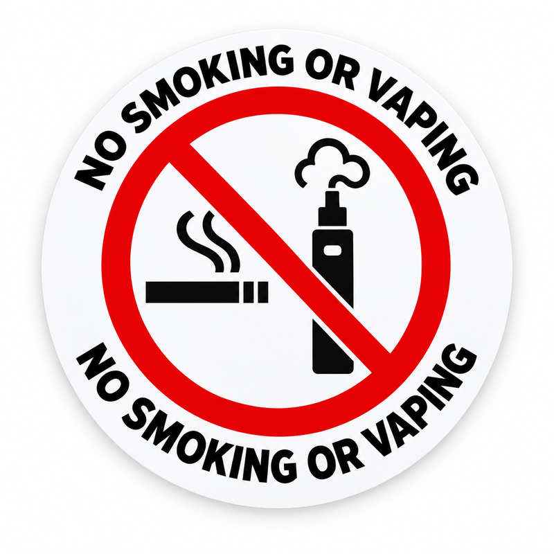 No smoking or vaping sticker product image