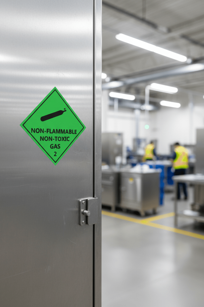 storage cabinet non-flammable non-toxic gas 2 decal 