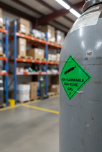 Load image into Gallery viewer, non-flammable non-toxic gas 2 decal On industrial gas cylinder
