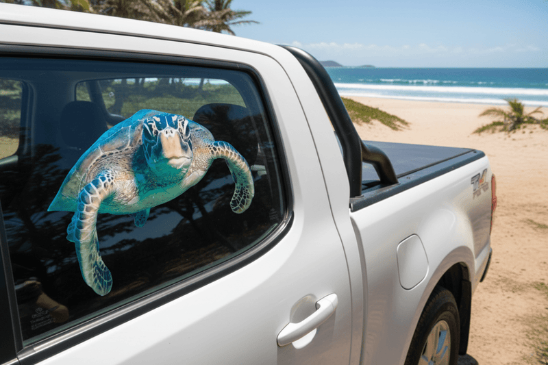 On Car Window - Coastal Road