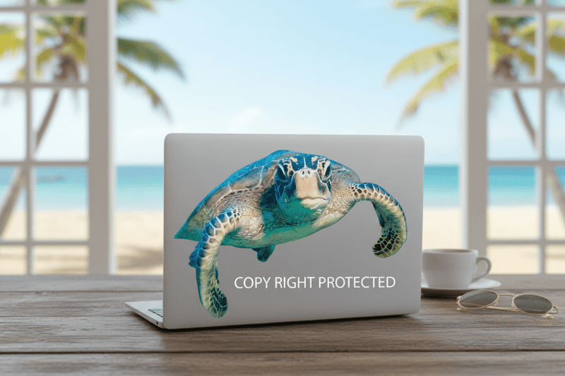 On Laptop - Coastal Cafe