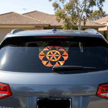 Load image into Gallery viewer, Orange Flower of Life on SUV
