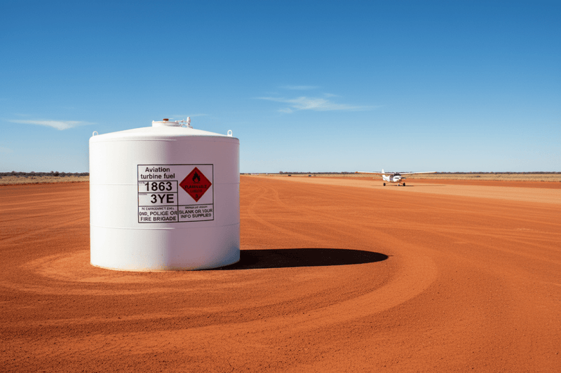 Outback airstrip tank