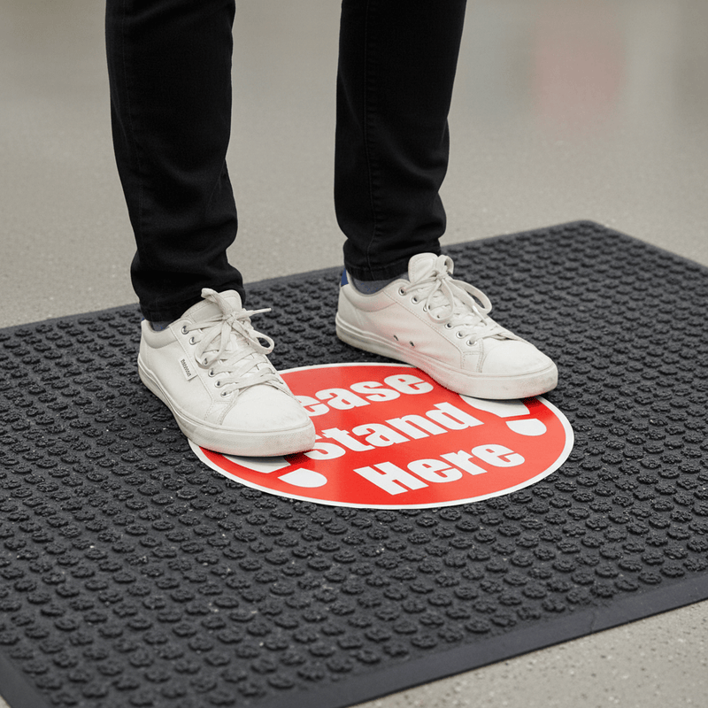 Please Stand Here – Feet In-Use