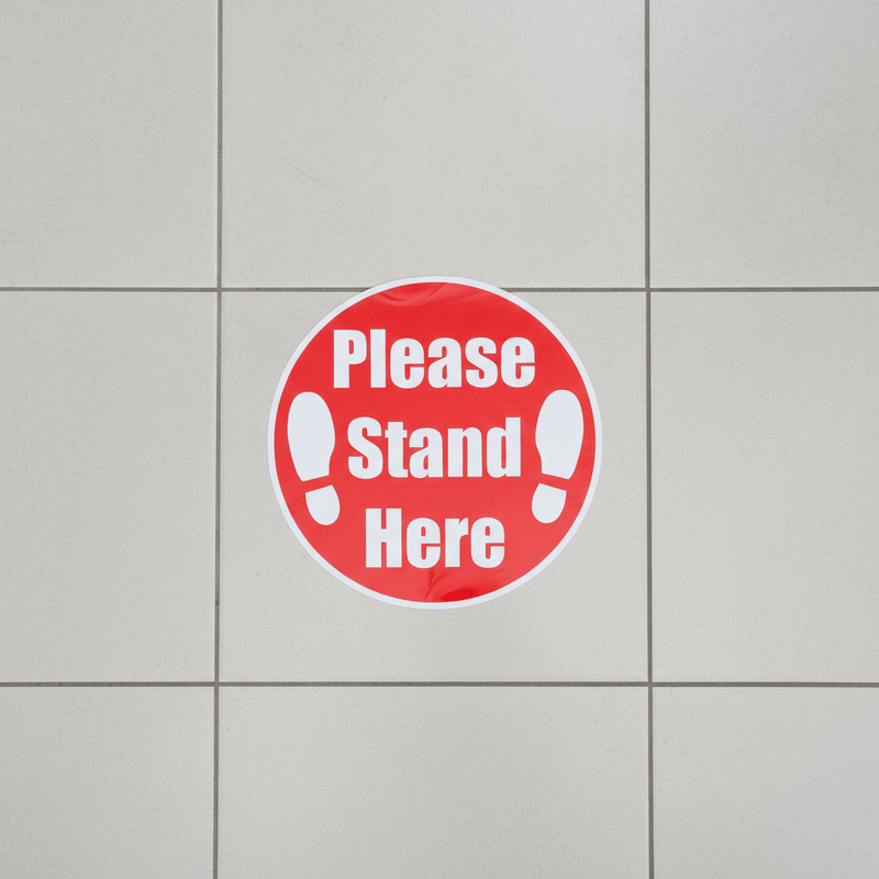 Please Stand Here Floor Sticker – Overhead