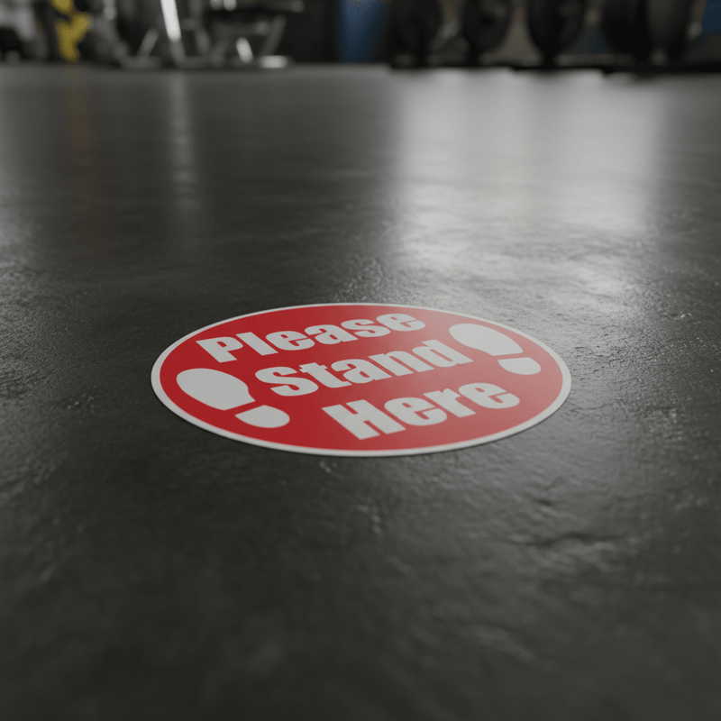 Please Stand Here – Gym Floor