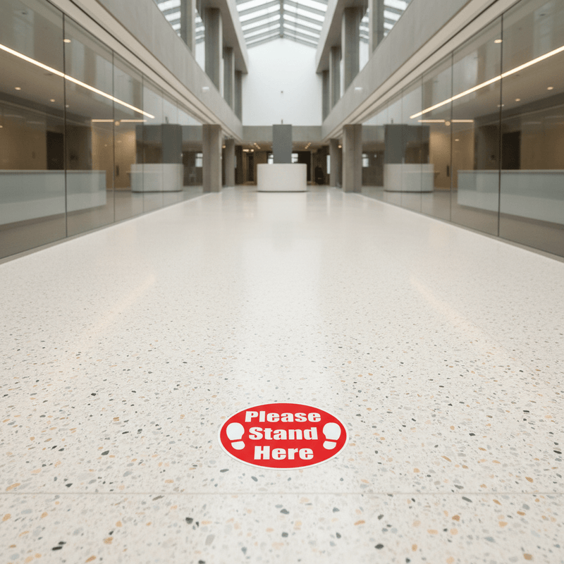 Please Stand Here – Office Lobby