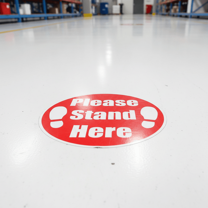 Please Stand Here – Warehouse Floor