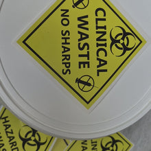 Load and play video in Gallery viewer, how to apply "Clinical waste no sharps" decal
