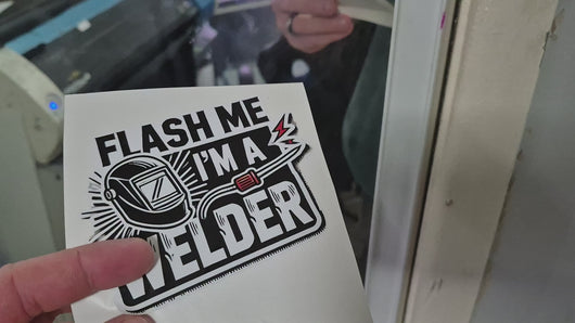 Flash me I'm a welder funny video application demo