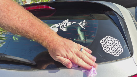 How to apply Aboriginal flag sticker back window