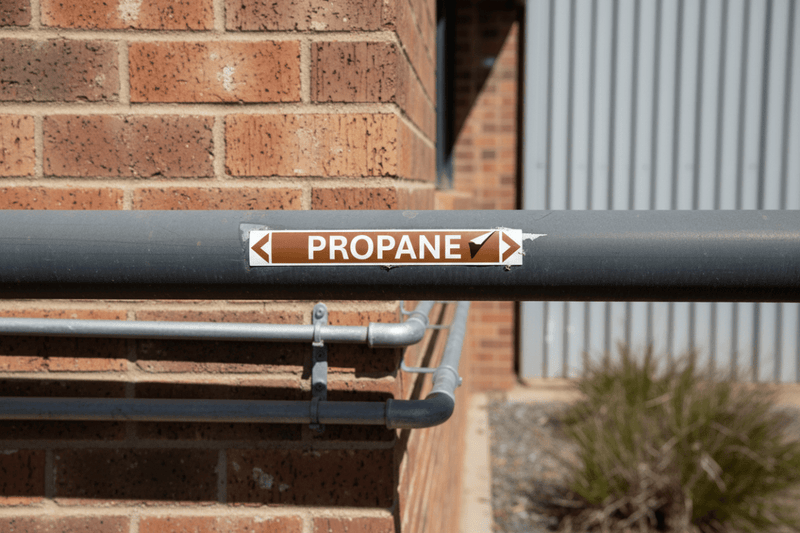 Propane on outdoor pipe