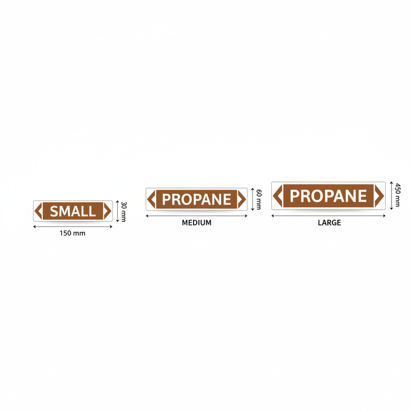 Propane size chart - 3 variations