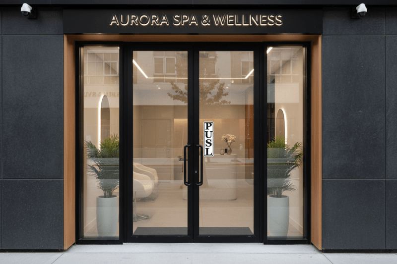 PULL Sign on Salon