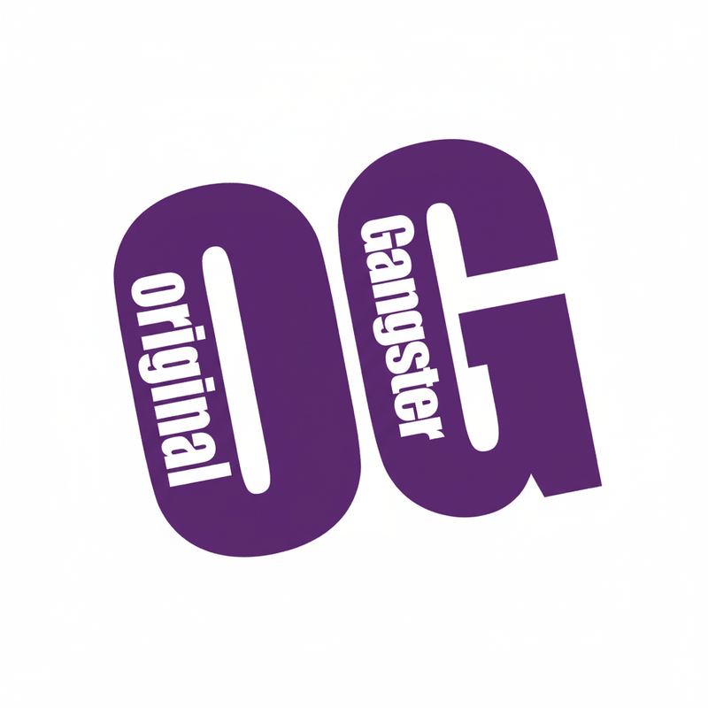 Purple OG Original Gangster vinyl sticker