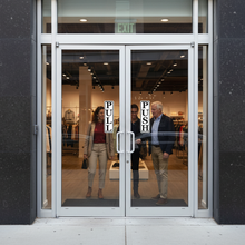 Load image into Gallery viewer, PUSH PULL on Double Doors
