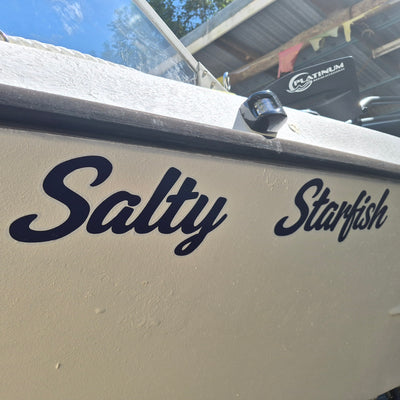 Custom Boat Name Stickers Australia – Fishing Boat Decals | Proof Before Print | Any Size