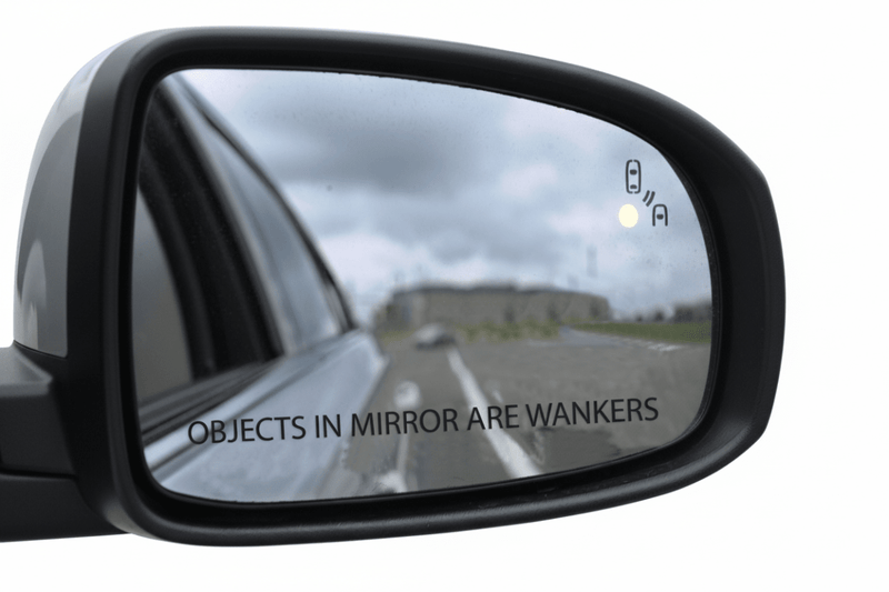 Rear view mirror reflection